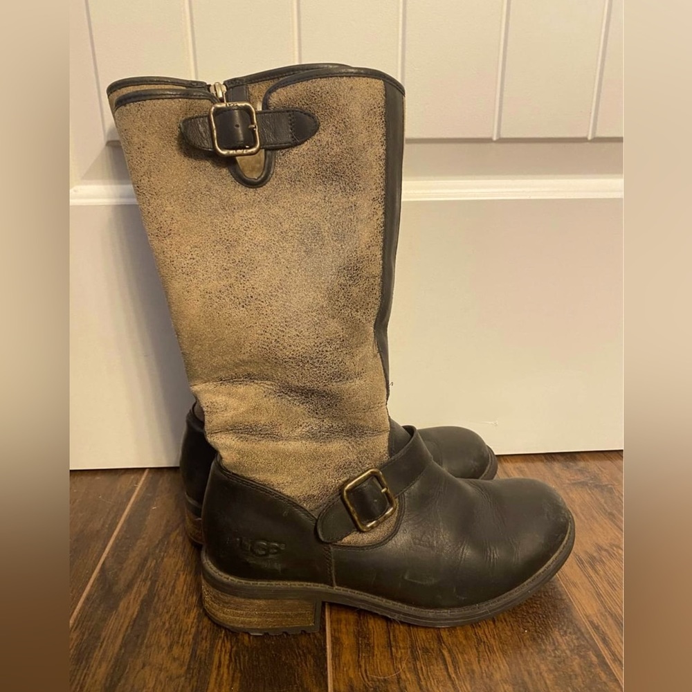 UGG | Fully-lined calf cut boots with small heel - for like a 6 due to lining